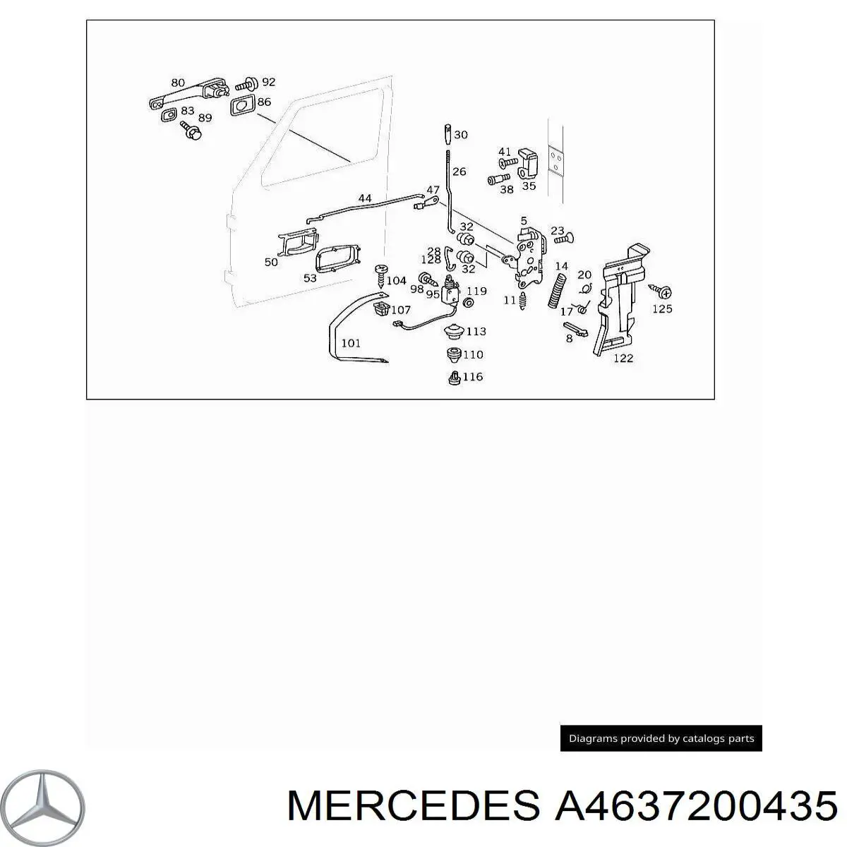 Zamek drzwi przednich prawych Mercedes G I SUV (W463) (1989 - 2018) cena, od 230,55 USD