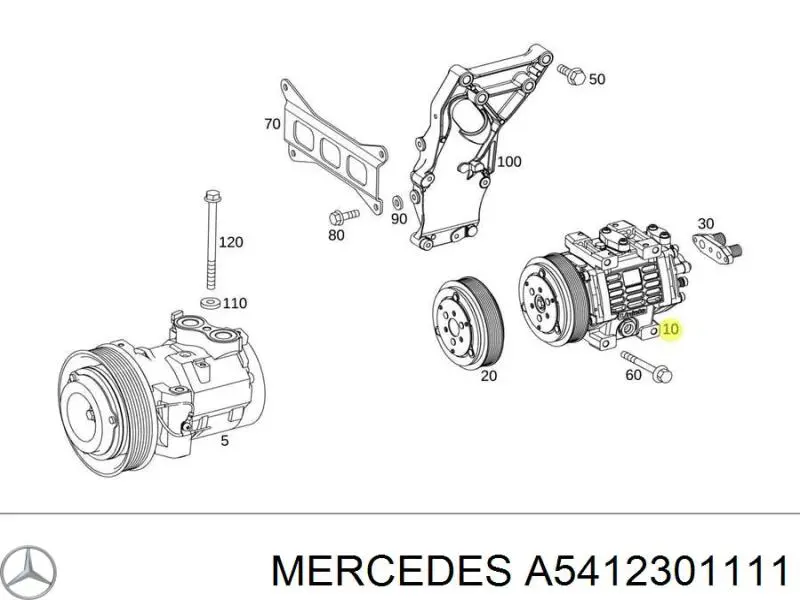A5412301111 Mercedes Sprężarka klimatyzacji