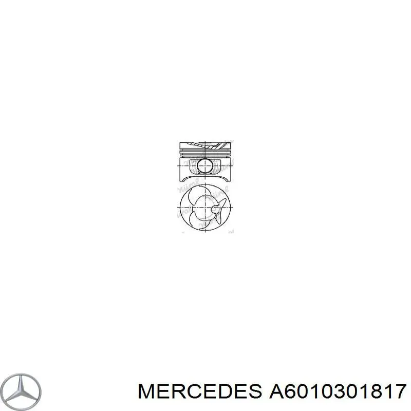 Tłok, komplet do jednego cylindru, STD Mercedes A6010301817 cena, od 126,49 USD