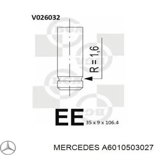 A6010503027 Mercedes zawór wydechowy