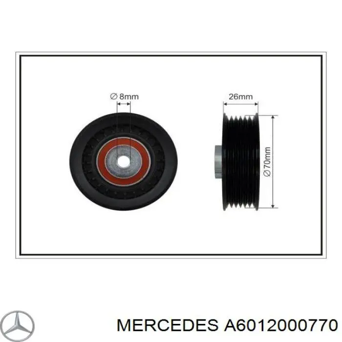 Rolka prowadząca, kierunkowa paska napędowego Mercedes A6012000770 cena, od 15,61 USD