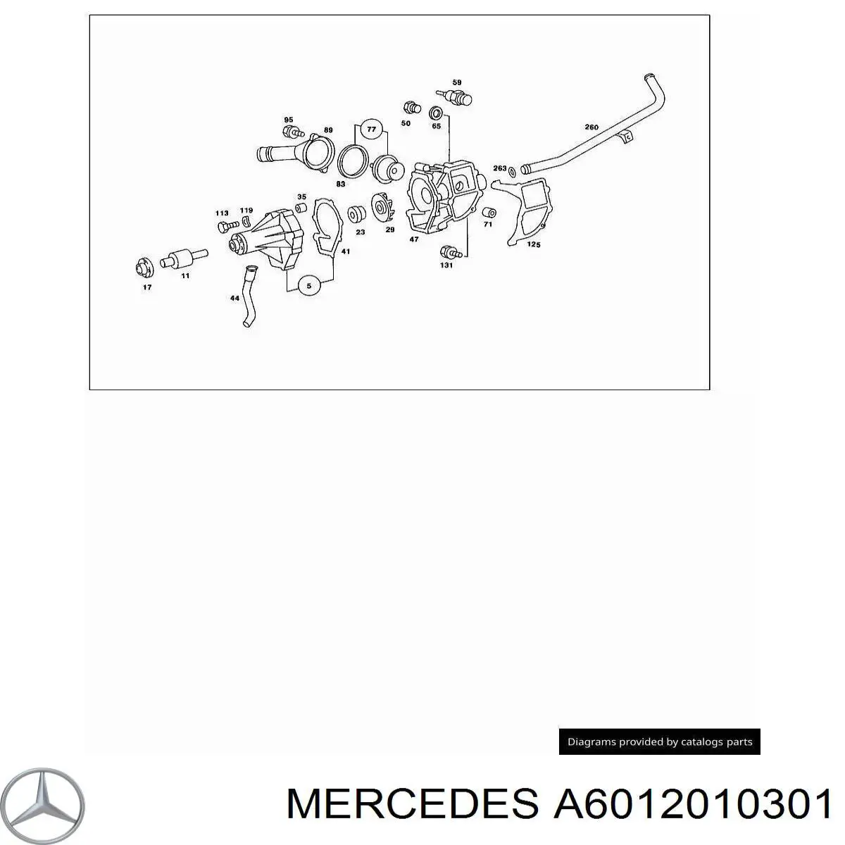 Obudowa termostatu do Mercedes E (T124)