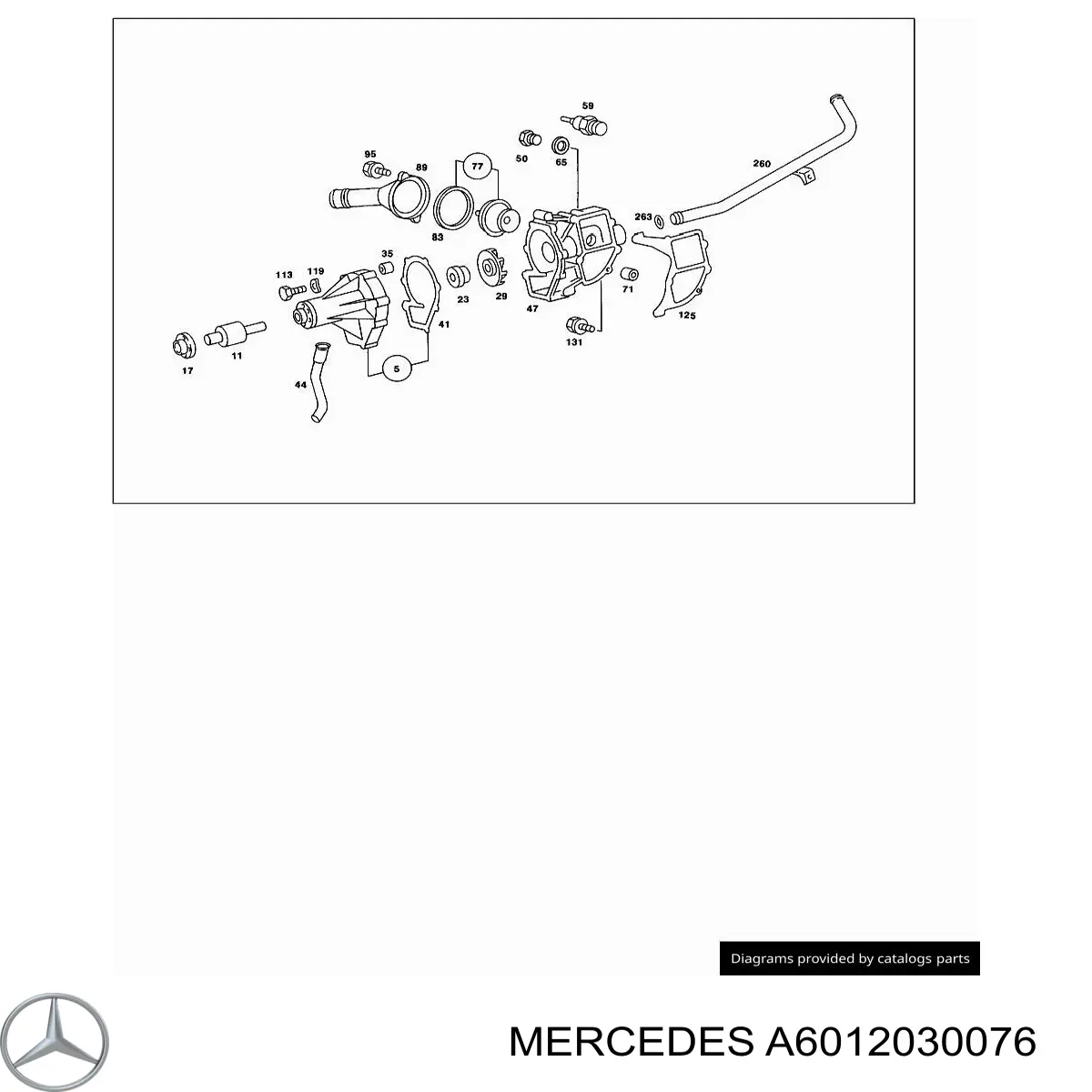 A6012030076 Mercedes uszczelka termostatu