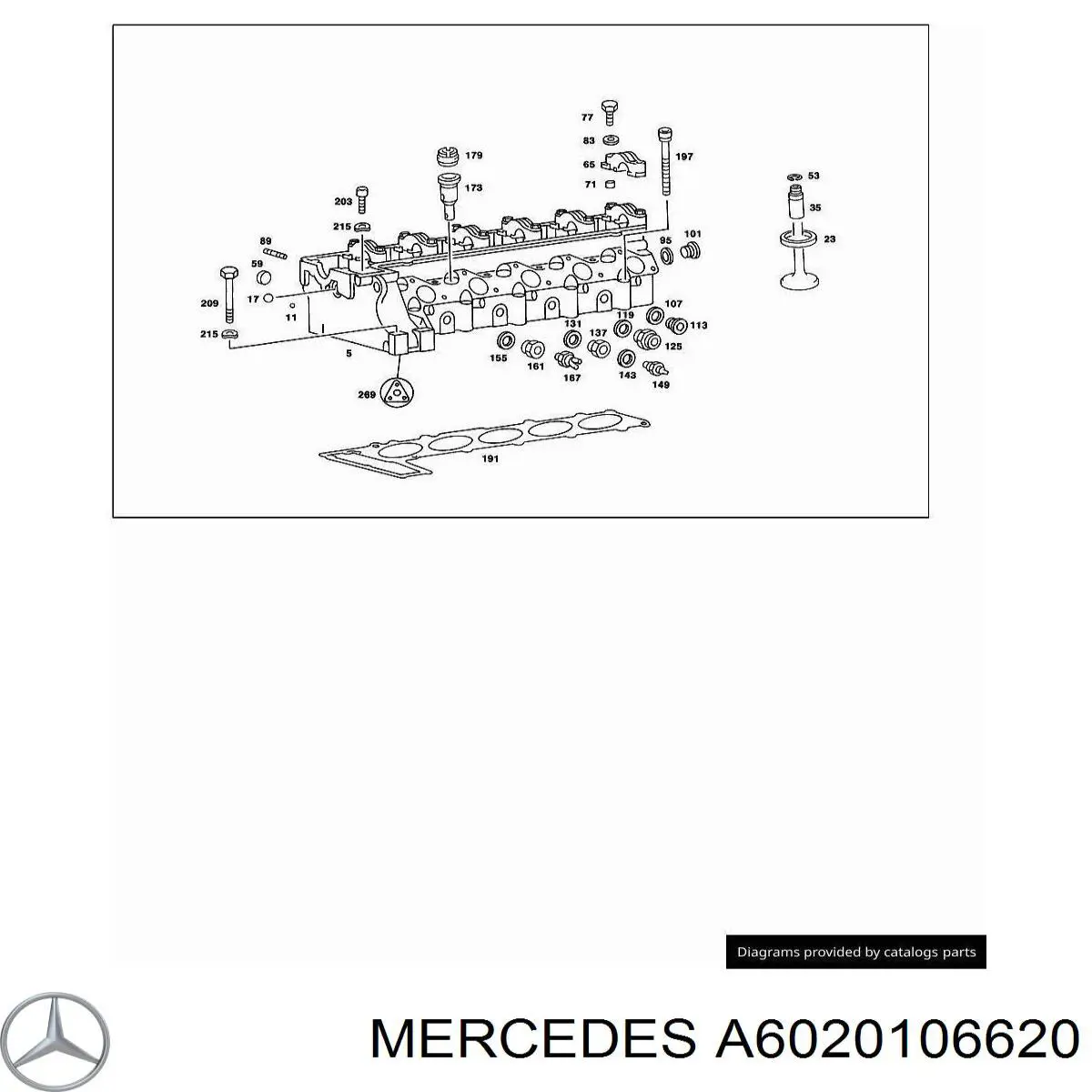 6020104320 Mercedes zestaw uszczelek silnika górny