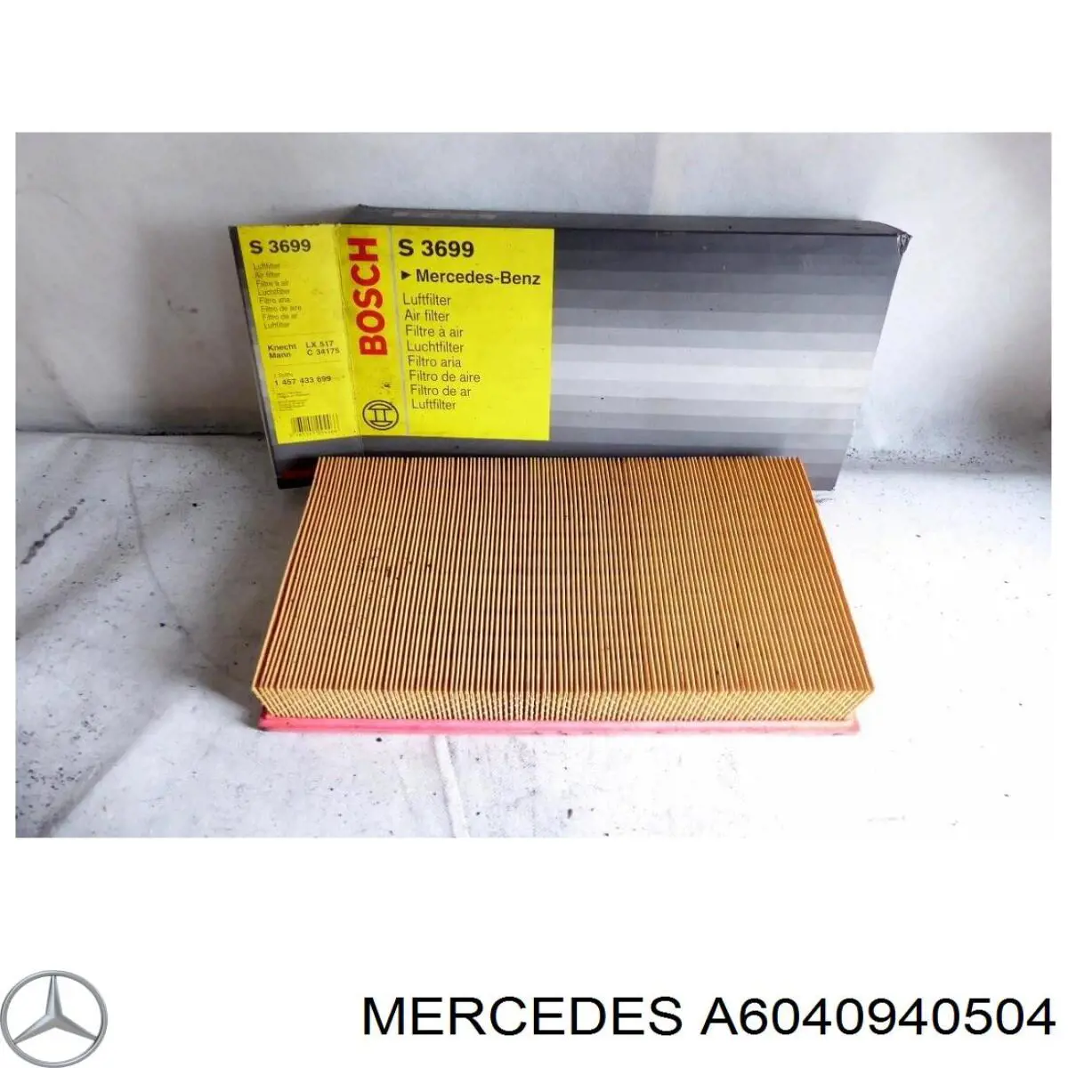 A6040940504 Mercedes Filtr powietrza