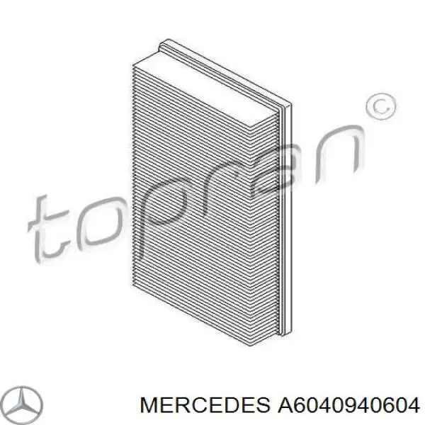 Filtr powietrza Mercedes A6040940604 cena, od 10,74 USD