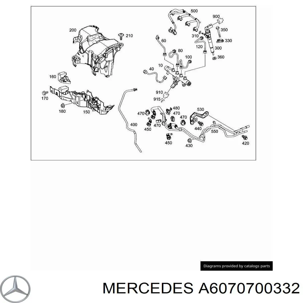 A6070700332 Mercedes Rurka paliwa, zwrotna od wtryskiwaczy