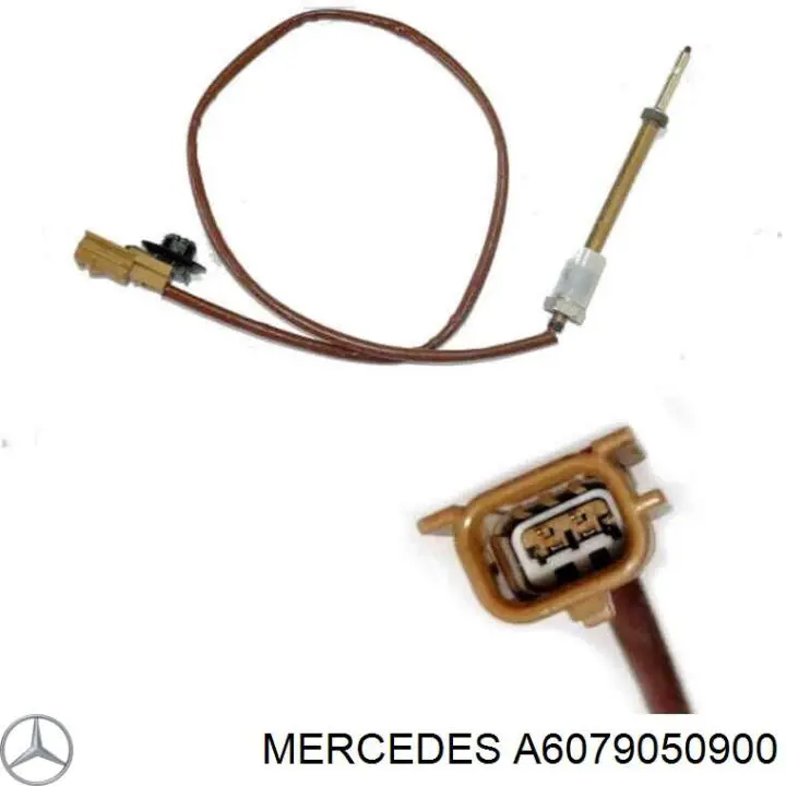 Do koszyka A6079050900 Mercedes Czujnik temperatury spalin, przed filtrem cząstek stałych