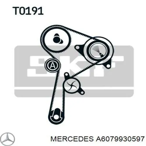Pasek rozrządu, zestaw Mercedes A6079930597 cena, od 68,80 USD