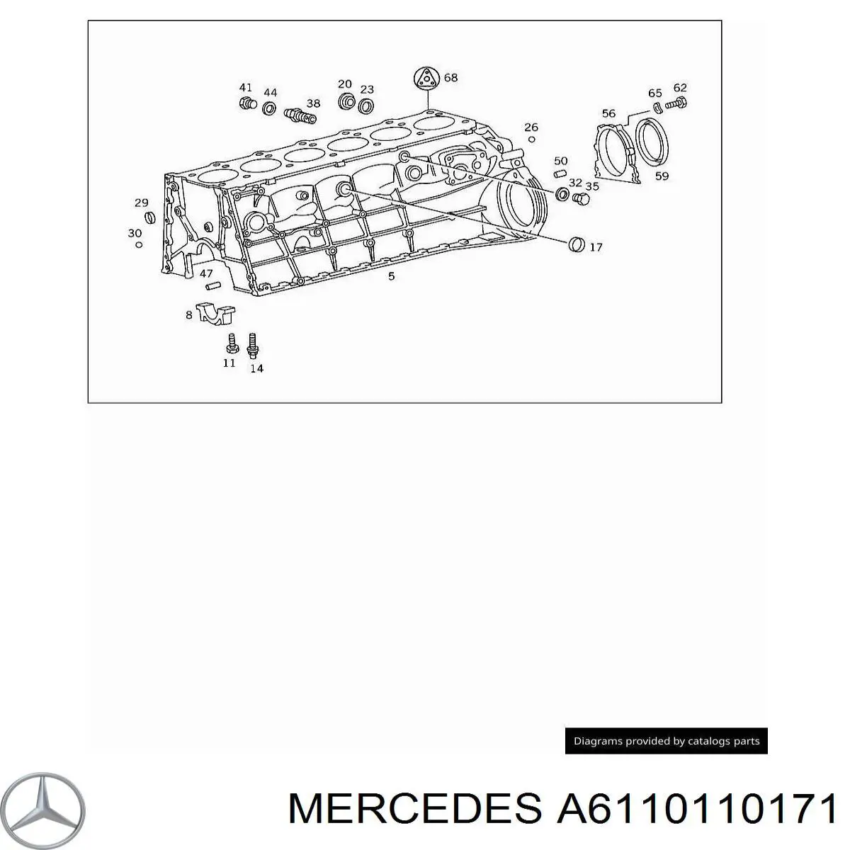Śruba pokrywy panewki głównej Mercedes A6110110171 cena, od 10,97 USD
