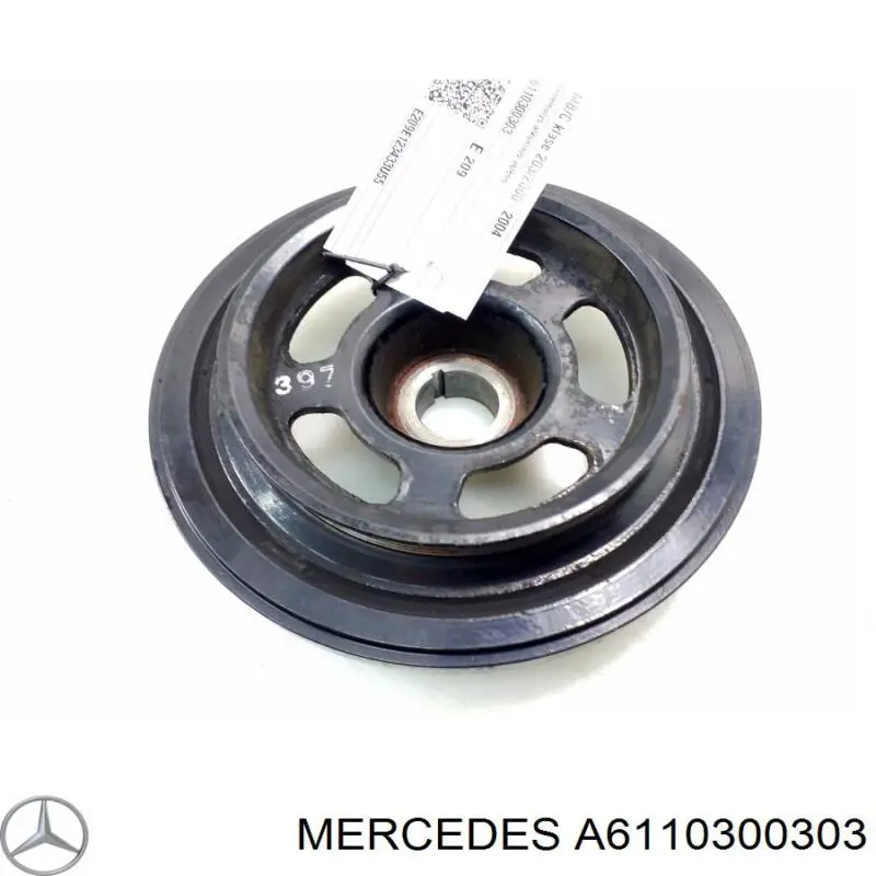 Koło pasowe wału korbowego Mercedes A6110300303 cena, od 62,99 USD