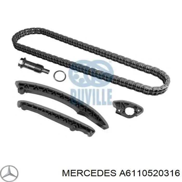 A6110520316 Mercedes Tłumik drgań łańcucha rozrządu górny (głowica cylindrów)