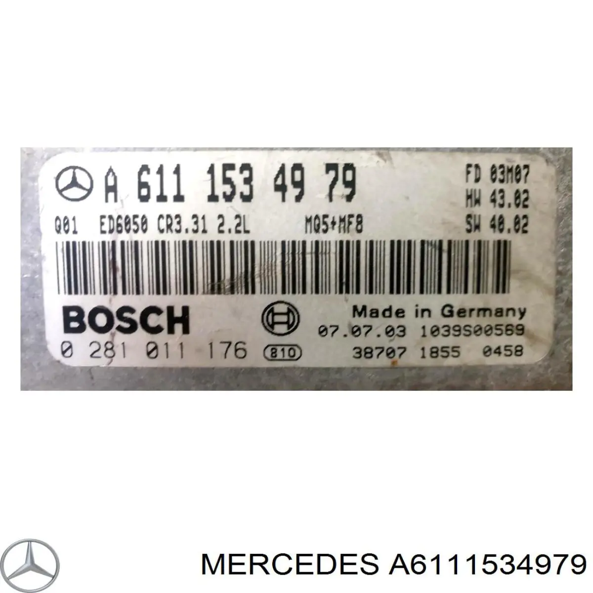 Sterownik silnika Mercedes A6111534979 cena, od 418,83 USD