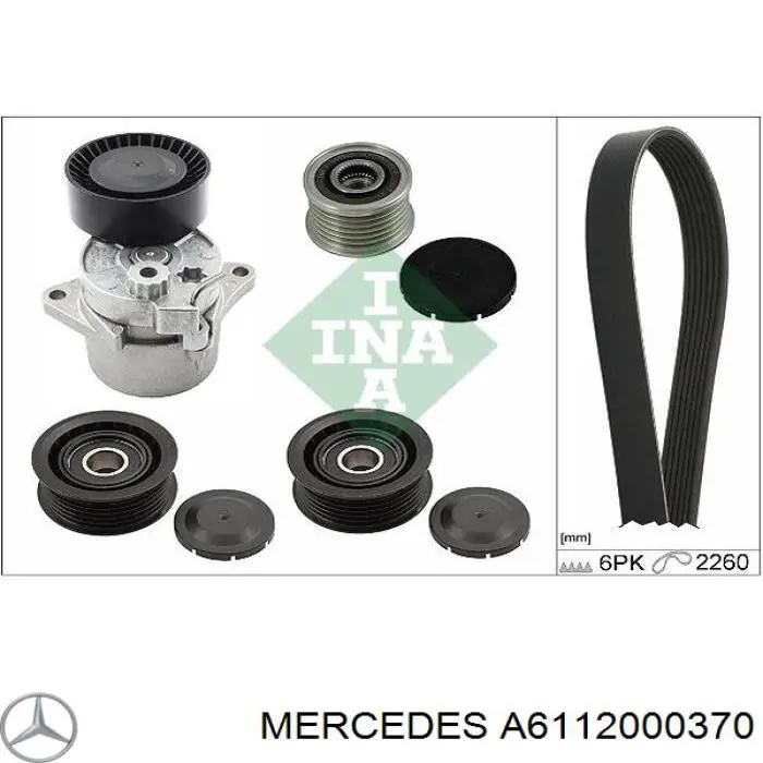Napinacz paska napędowego A6112000370 Mercedes