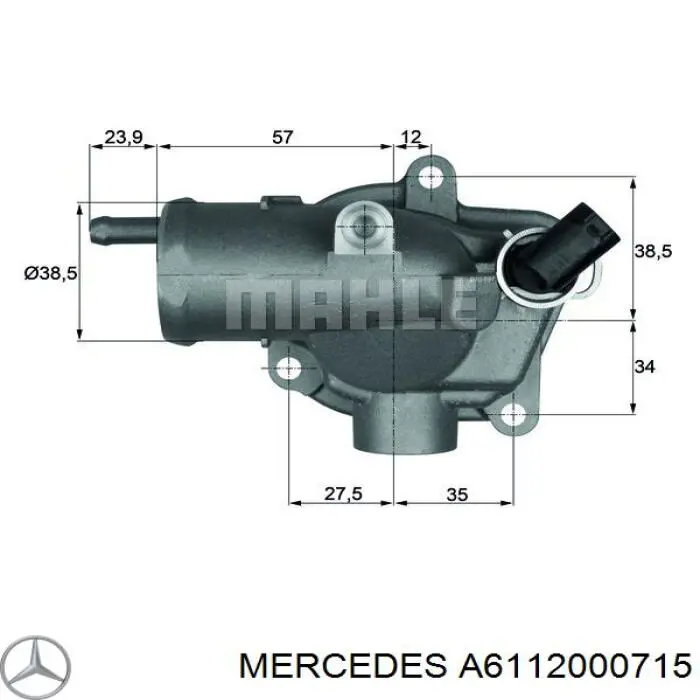 Termostat Mercedes A6112000715 cena, od 76,70 USD