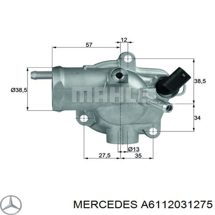 Do koszyka A6112031275 Mercedes Obudowa termostatu