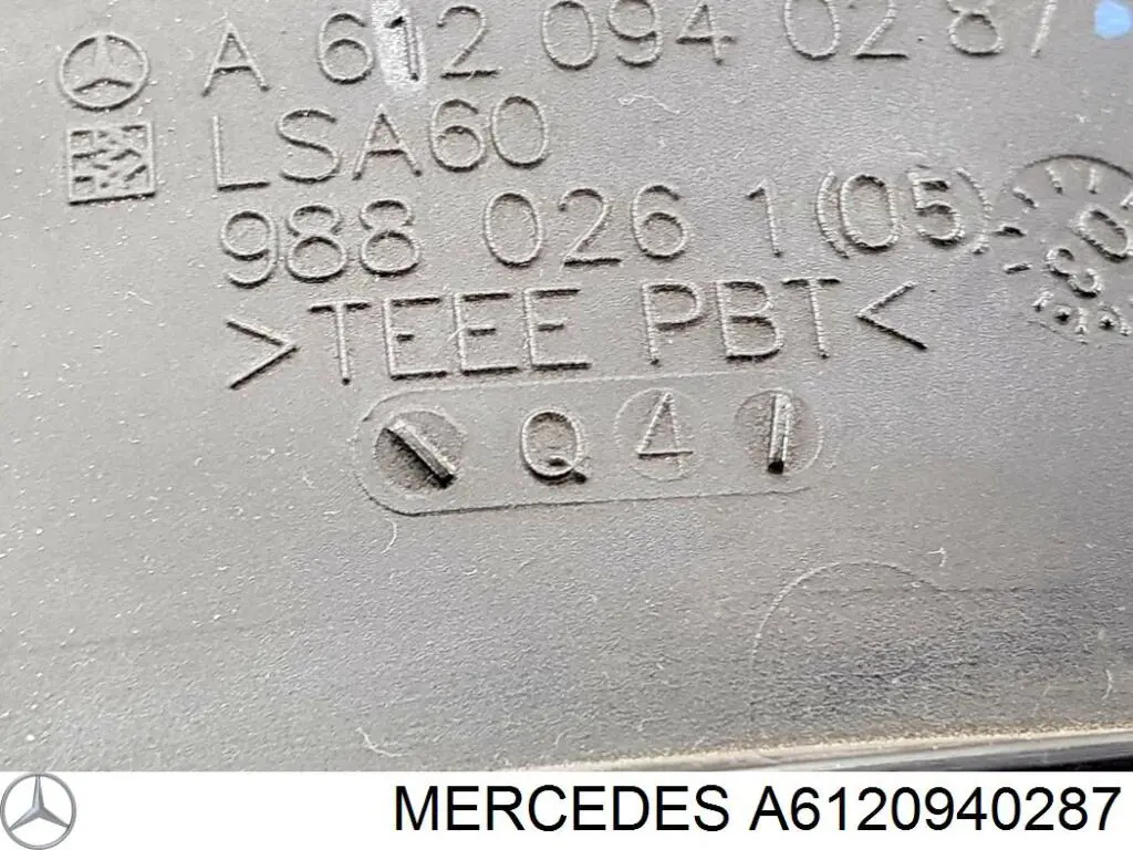 A6120940287 Mercedes Króciec powietrza, wlot filtra powietrznego