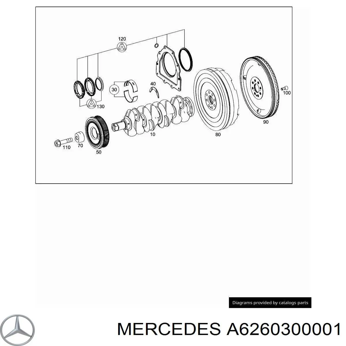 A6260300001 Mercedes Uszczelniacz wału korbowego przedni