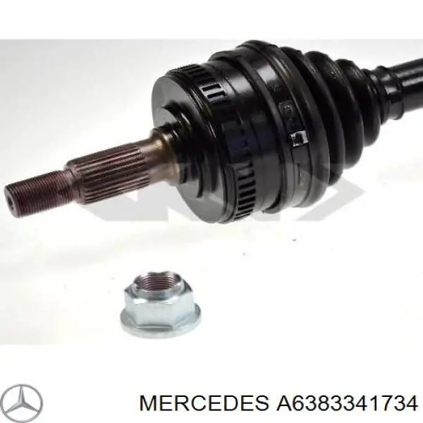 Do koszyka A6383341734 Mercedes Półoś napędowa przednia