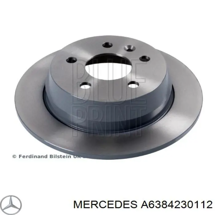 Do koszyka A6384230112 Mercedes Tarcza hamulcowa tylna