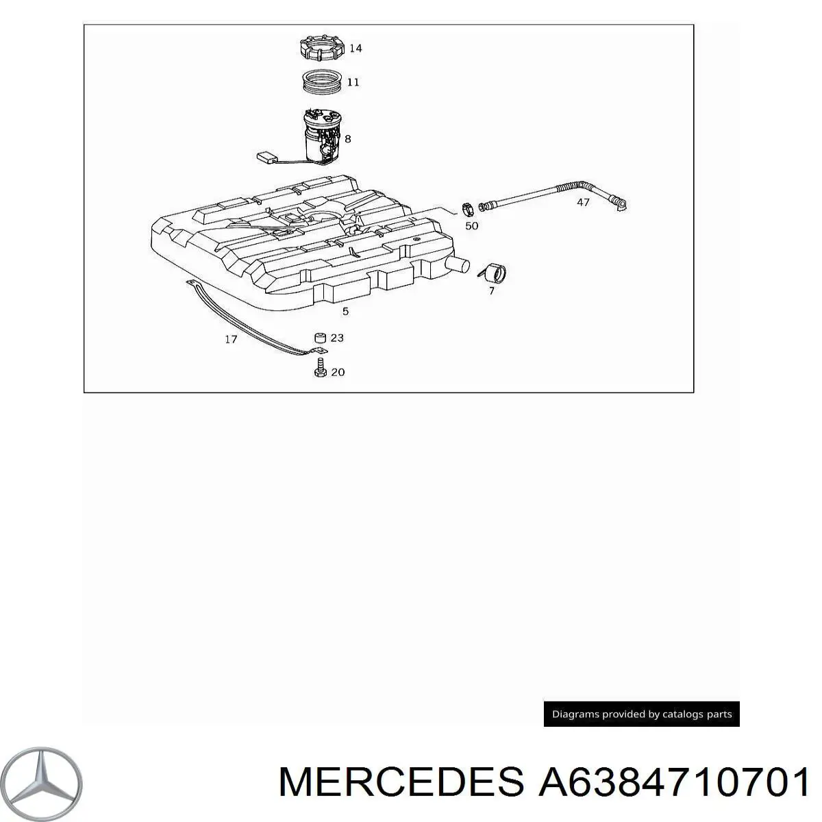 Zbiornik paliwa do Mercedes Vito I 638