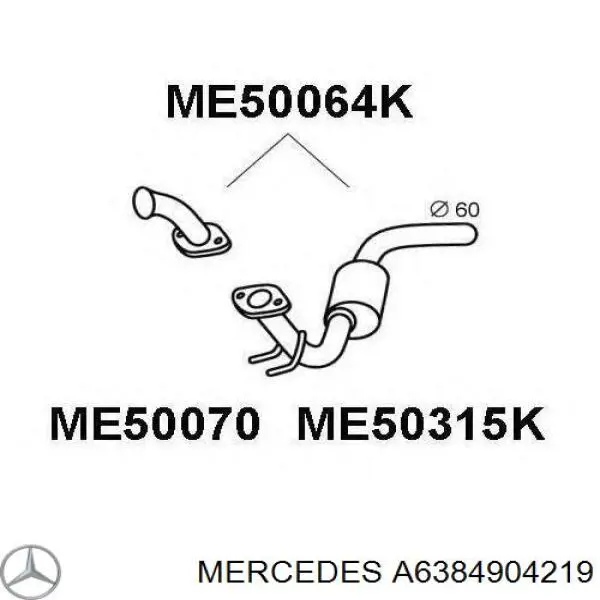 A6384904219 Mercedes Konwerter-katalizator