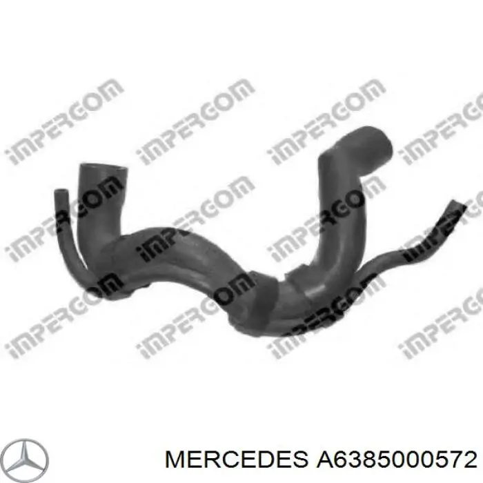 Przewód (króciec) chłodnicy górny Mercedes A6385000572 cena, od 45,40 USD