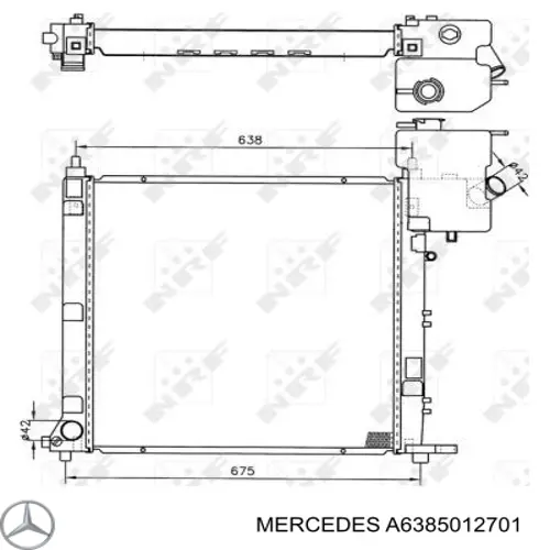 A6385012701 Mercedes Chłodnica silnika