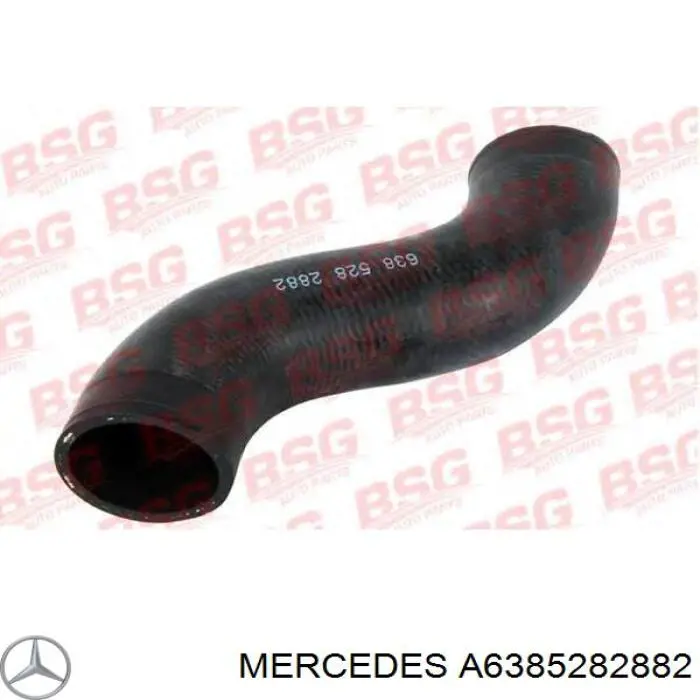 A6385282882 Mercedes Króciec powietrza, wylot z turbiny (doładowanie)