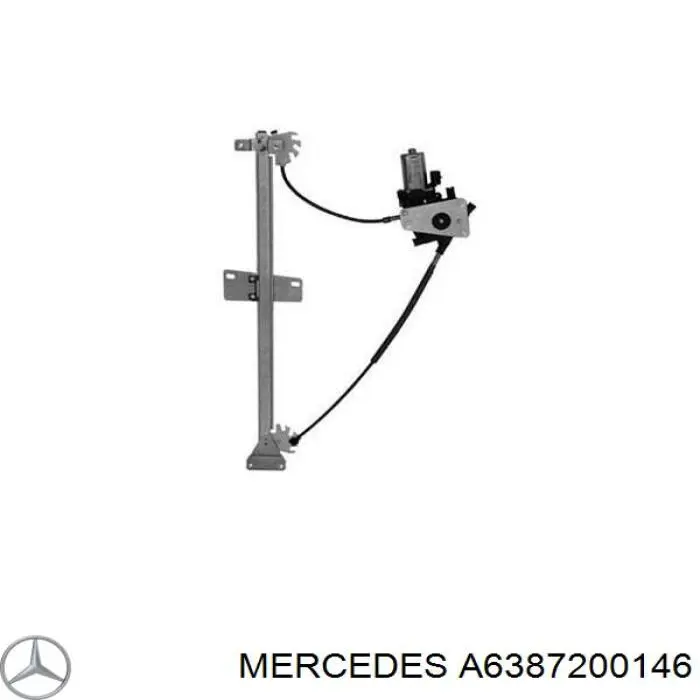 Mechanizm podnoszenia szyby drzwi przednich prawych Mercedes A6387200146 cena, od 87,33 USD