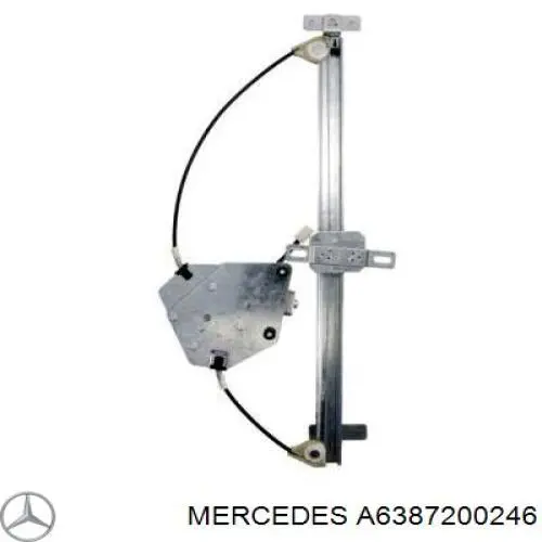 A6387200246 Mercedes Mechanizm podnoszenia szyby drzwi przednich lewych
