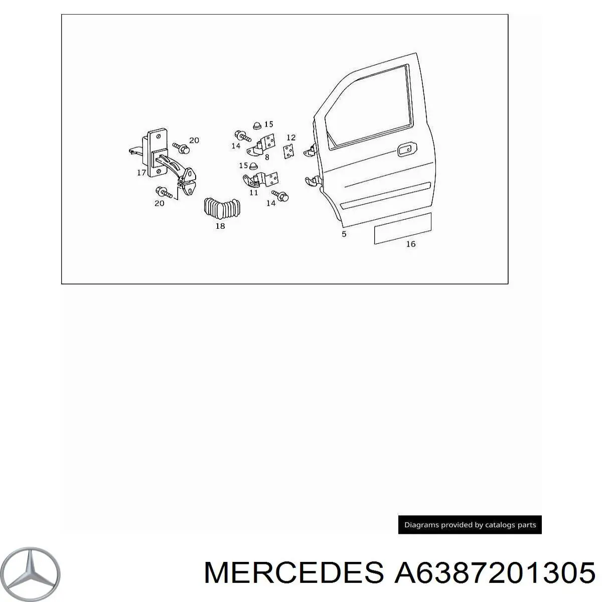 A638720130528 Mercedes drzwi przednie prawe