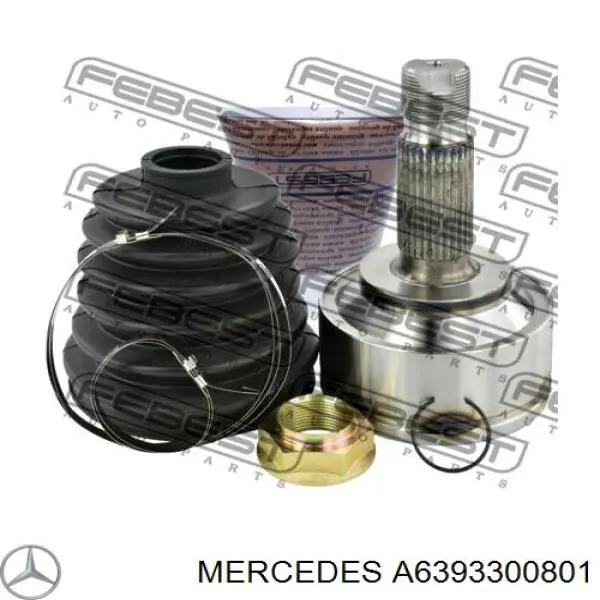 A6393300801 Mercedes Półoś napędowa przednia prawa