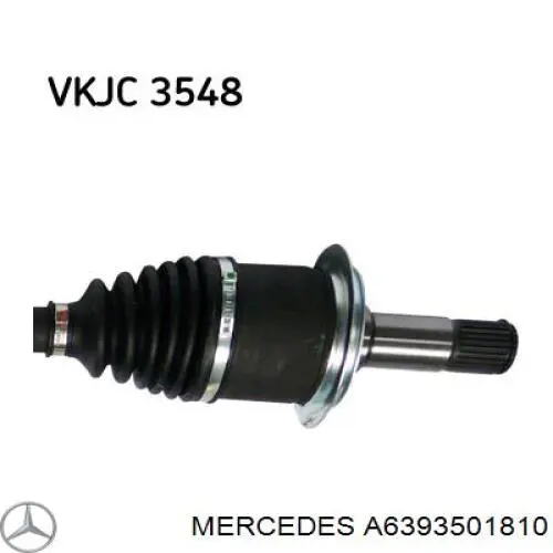 Do koszyka A6393501810 Mercedes Półoś tylna