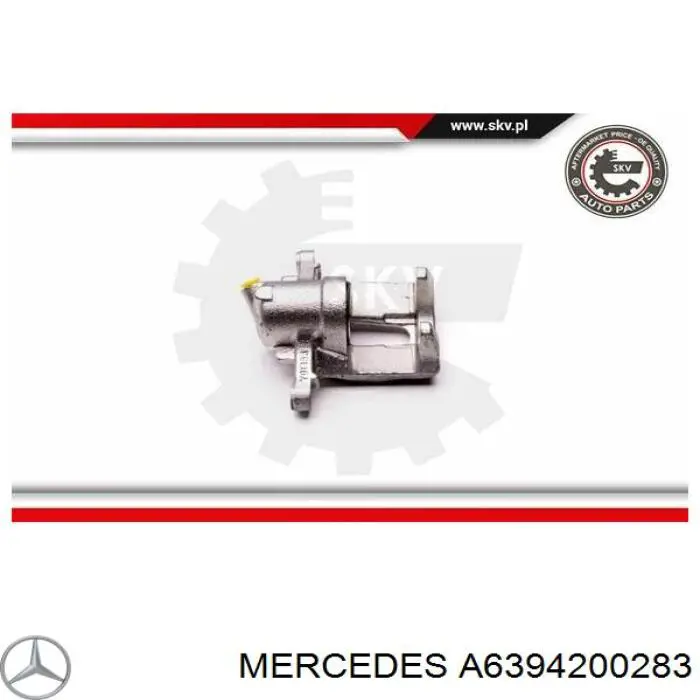 Do koszyka A6394200283 Mercedes Zacisk hamulcowy tylny lewy