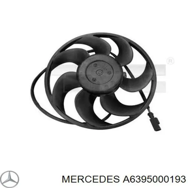 Wentylator elektryczny klimatyzacji kompletny (silnik+wirnik) Mercedes A6395000193 cena, od 107,85 USD