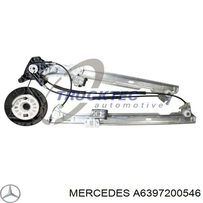 Do koszyka A6397200546 Mercedes Mechanizm podnoszenia szyby drzwi przednich prawych