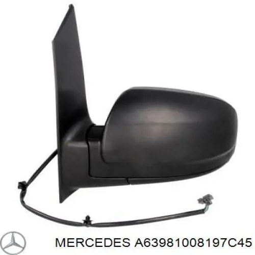 Lusterko wsteczne lewe Mercedes A63981008197C45 cena, od 148,01 USD