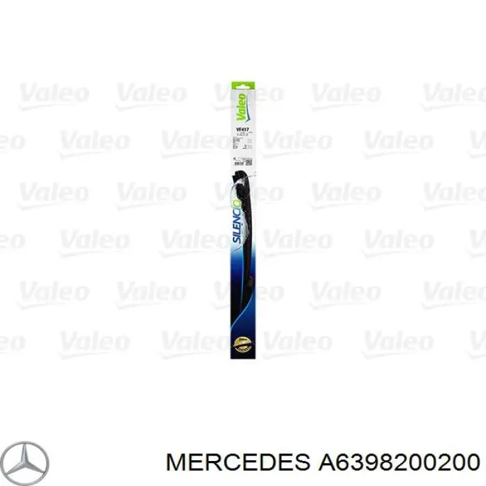 A6398200200 Mercedes Pióro wycieraczki szyby przedniej, zestaw (2 szt.)