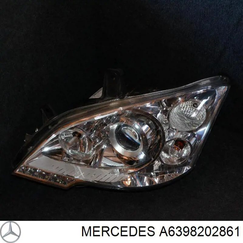 Do koszyka A6398202861 Mercedes Reflektor lewy