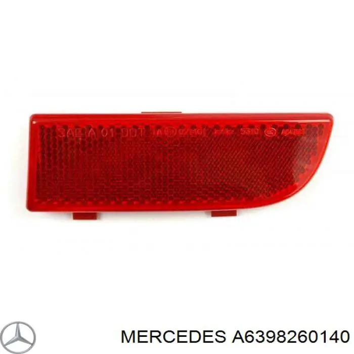 A6398260140 Mercedes Lampa odblaskowa zderzaka tylnego prawa
