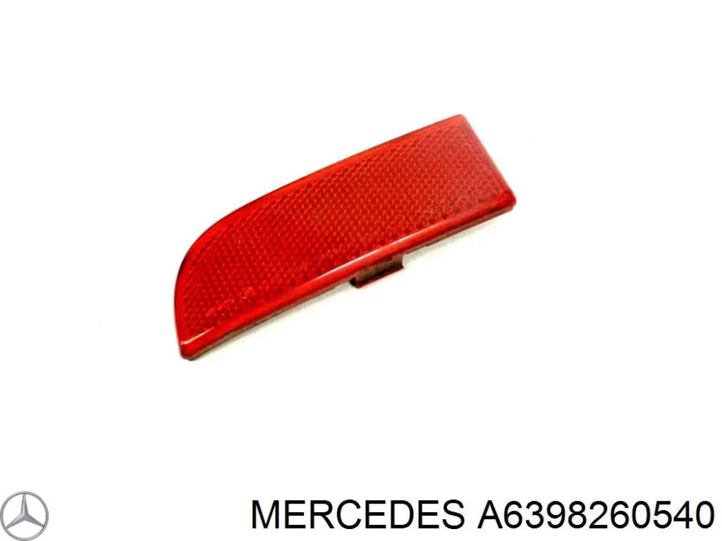 A6398260540 Mercedes Lampa odblaskowa zderzaka tylnego prawa
