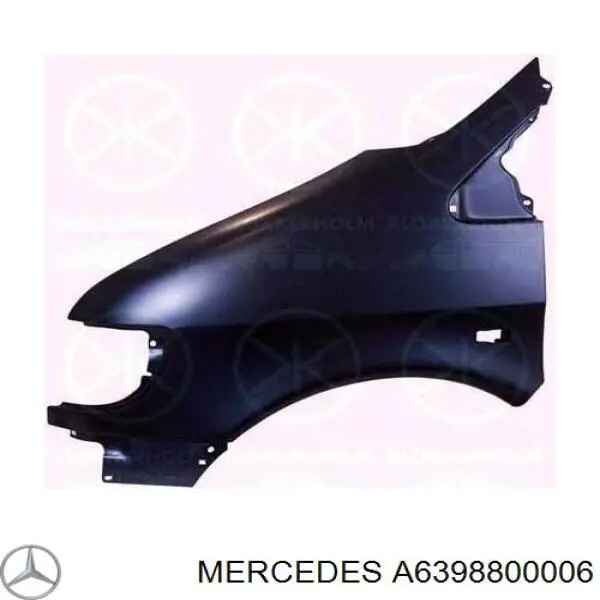 Do koszyka A6398800006 Mercedes Błotnik przedni lewy