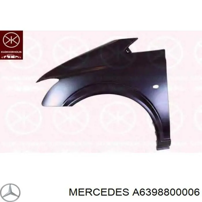 Błotnik przedni lewy A6398800006 Mercedes