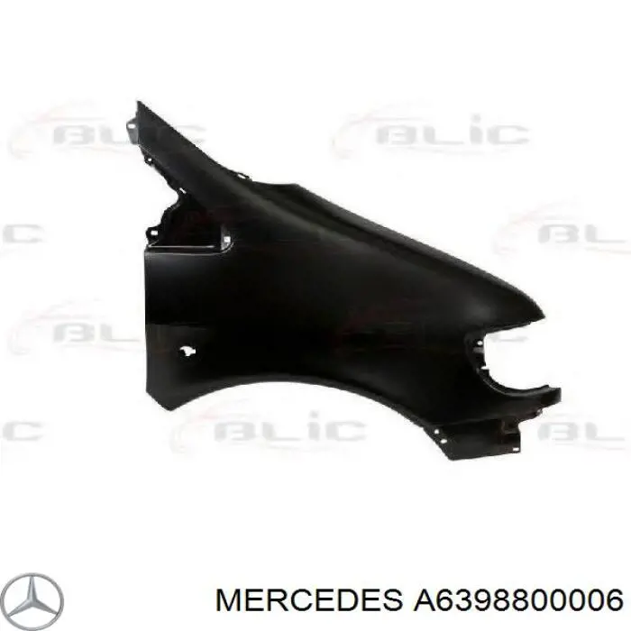 Błotnik przedni lewy Mercedes A6398800006 cena, od 224,79 USD