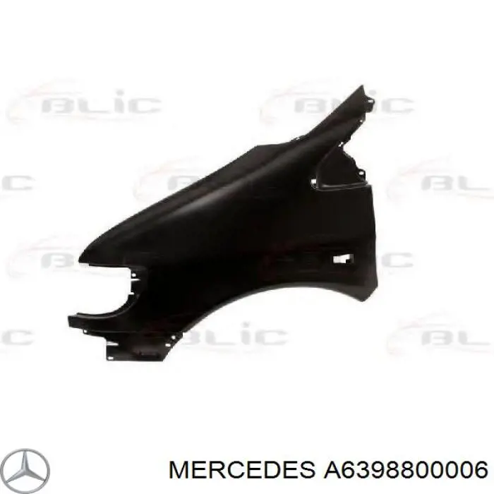 Błotnik przedni lewy A6398800006 Mercedes