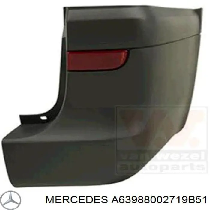 Zderzak tylny 6398800271 Mercedes