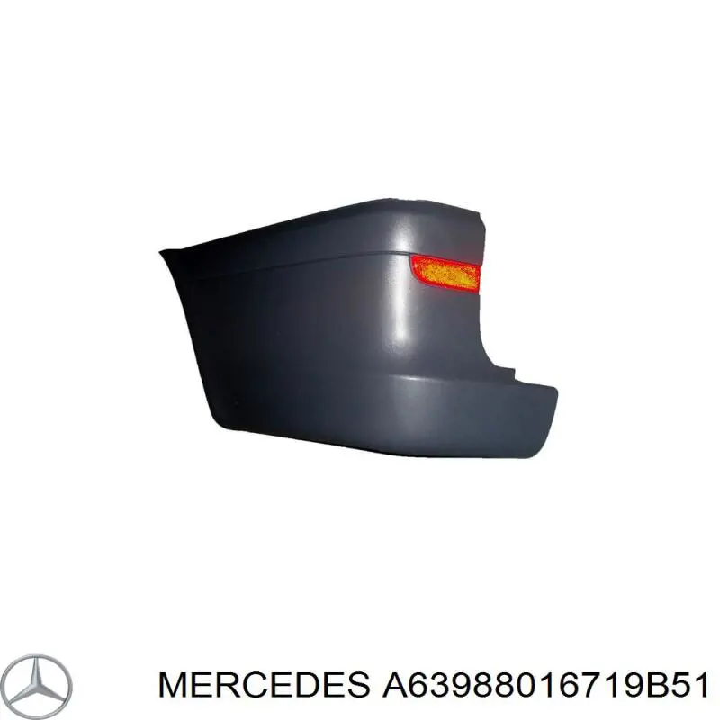 Zderzak tylny, lewa część A63988016717G99 Mercedes