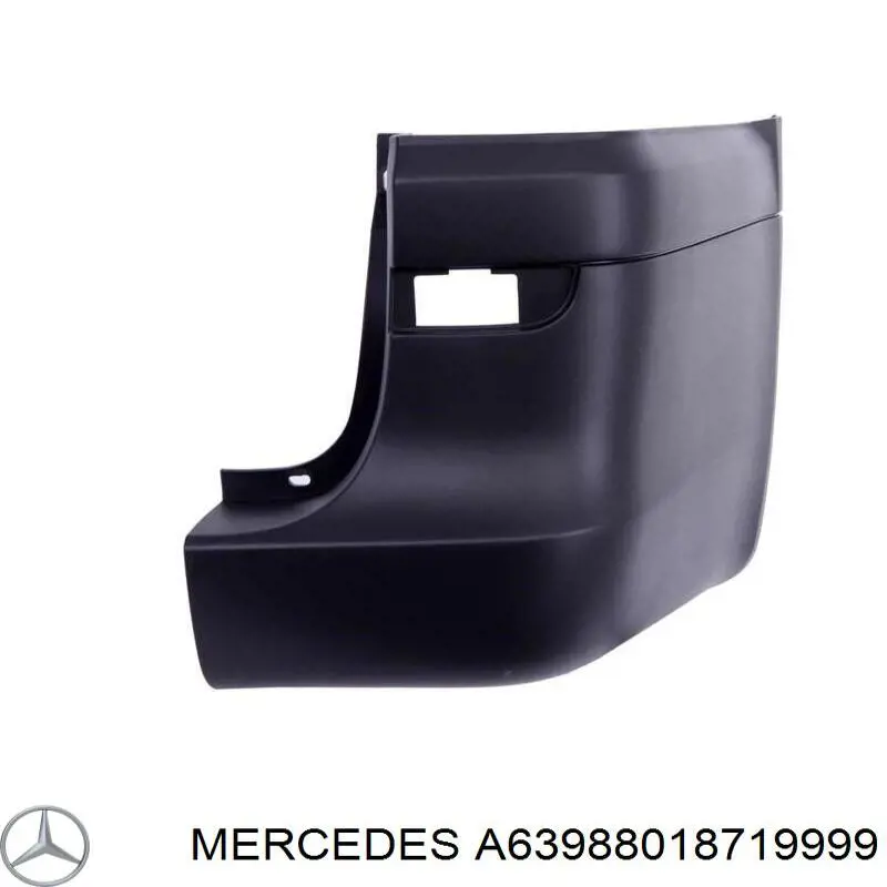 A63988018719999 Mercedes Zderzak tylny, lewa część