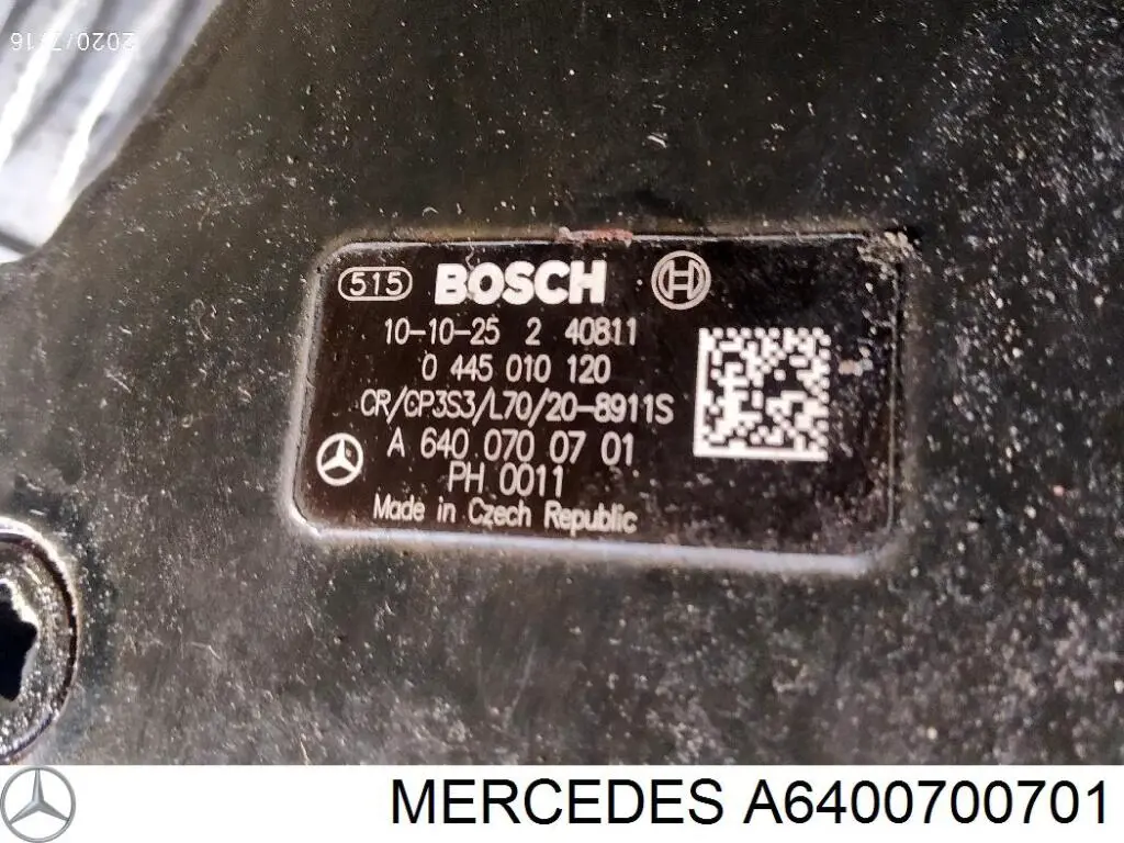A6400700701 Bosch Pompa wtryskowa wysokiego ciśnienia
